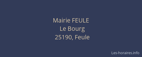 Mairie FEULE