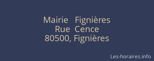 Mairie   Fignières