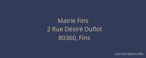 Mairie Fins