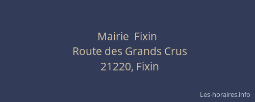 Mairie  Fixin