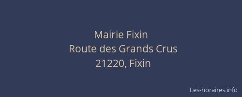 Mairie Fixin