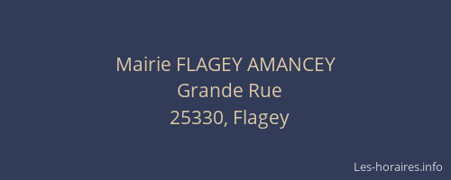 Mairie FLAGEY AMANCEY