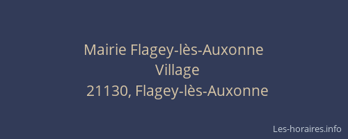Mairie Flagey-lès-Auxonne