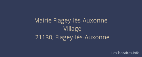 Mairie Flagey-l&egrave;s-Auxonne