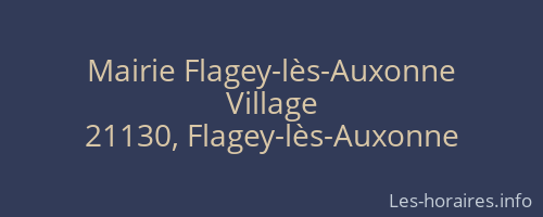 Mairie Flagey-lès-Auxonne