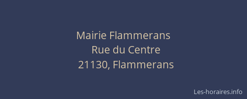 Mairie Flammerans