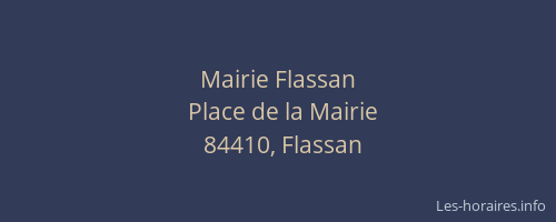 Mairie Flassan