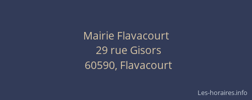 Mairie Flavacourt