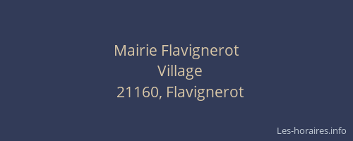 Mairie Flavignerot