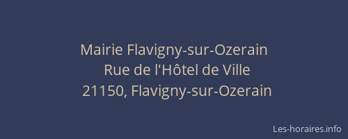 Mairie Flavigny-sur-Ozerain