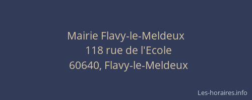 Mairie Flavy-le-Meldeux