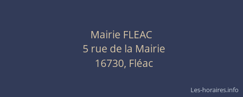 Mairie FLEAC