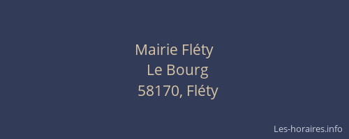 Mairie Fléty
