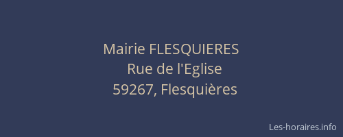 Mairie FLESQUIERES