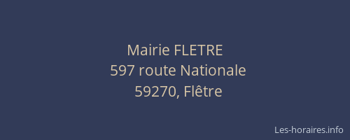 Mairie FLETRE