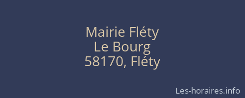 Mairie Fléty
