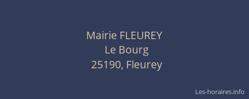 Mairie FLEUREY