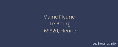 Mairie Fleurie