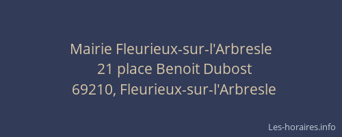 Mairie Fleurieux-sur-l'Arbresle
