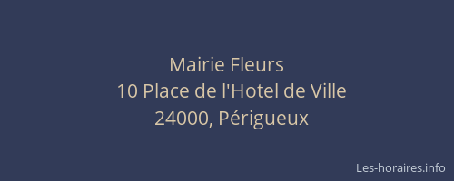 Mairie Fleurs