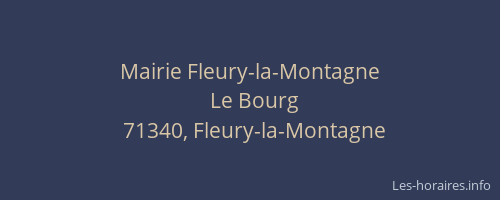 Mairie Fleury-la-Montagne