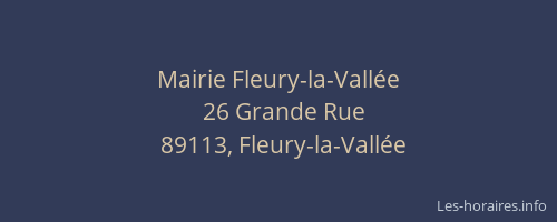 Mairie Fleury-la-Vallée