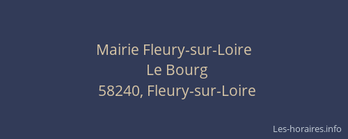 Mairie Fleury-sur-Loire