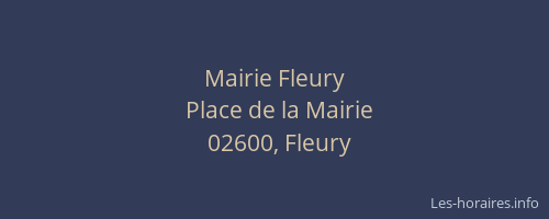 Mairie Fleury