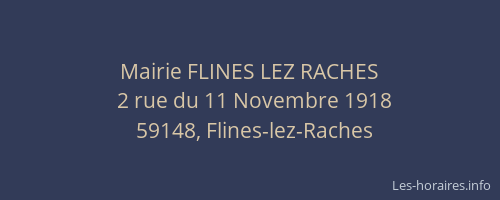 Mairie FLINES LEZ RACHES