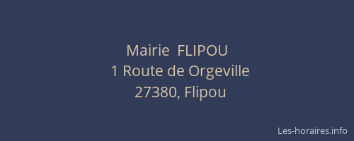 Mairie  FLIPOU