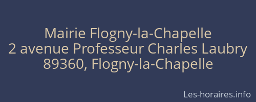 Mairie Flogny-la-Chapelle
