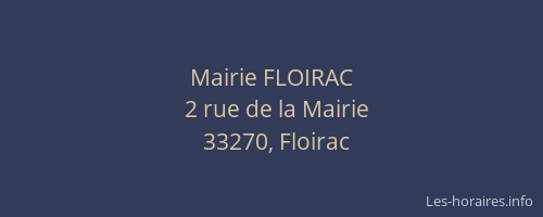 Mairie FLOIRAC