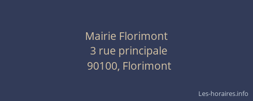 Mairie Florimont