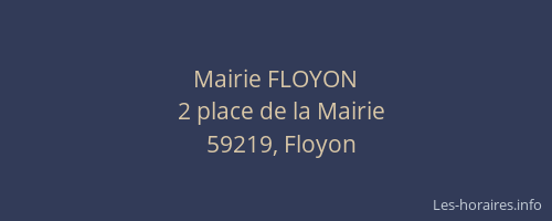 Mairie FLOYON