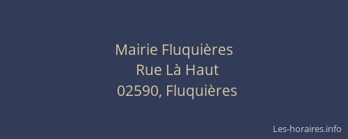Mairie Fluquières