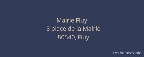 Mairie Fluy