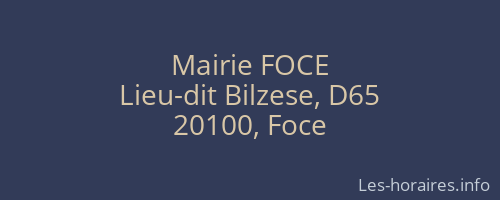 Mairie FOCE