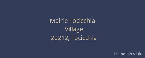 Mairie Focicchia