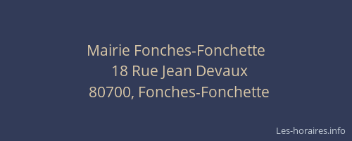 Mairie Fonches-Fonchette