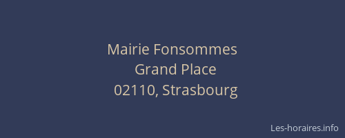 Mairie Fonsommes