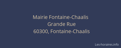 Mairie Fontaine-Chaalis