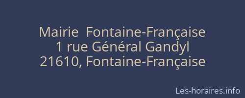 Mairie  Fontaine-Française