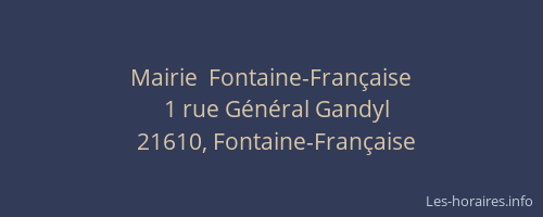 Mairie  Fontaine-Fran&ccedil;aise