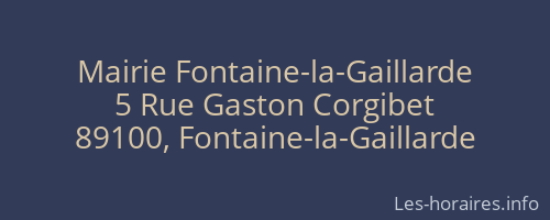 Mairie Fontaine-la-Gaillarde