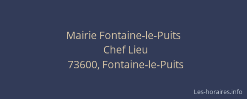 Mairie Fontaine-le-Puits