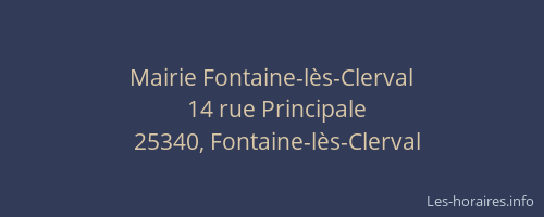 Mairie Fontaine-l&egrave;s-Clerval