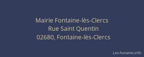 Mairie Fontaine-lès-Clercs