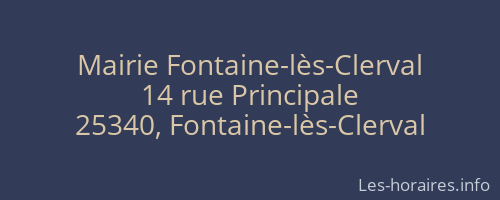 Mairie Fontaine-lès-Clerval