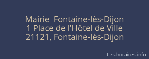 Mairie  Fontaine-lès-Dijon