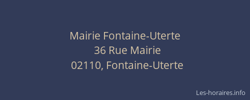 Mairie Fontaine-Uterte
